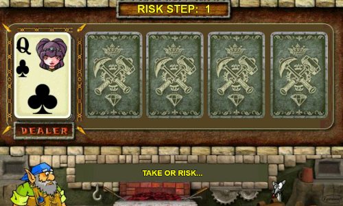 Рискованный раунд в автомате Гном Риск-игра в автомате Gnome